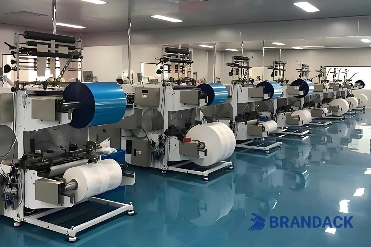 Macchina per la produzione di buste - Officina senza polvere