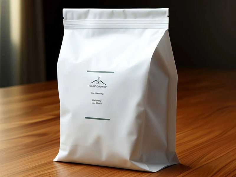 Buste per caff&egrave; personalizzate, buste per caff&egrave; riciclabili in bianco, buste per caff&egrave; con cerniera richiudibili